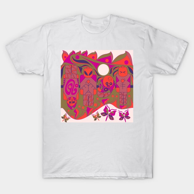 alien in soccer pattern brick T-Shirt by jorge_lebeau